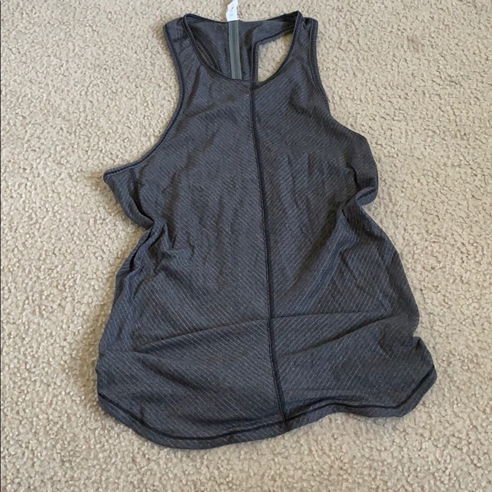 Lulu lemon gray Razorback workout tank